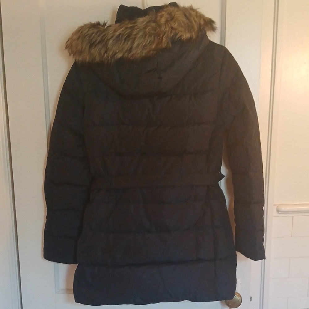 Michael Kors Navy Blue Puffer Coat with Fur Trim - Picture 11 of 15